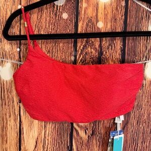 Seafolly Red One Shoulder Bikini Top